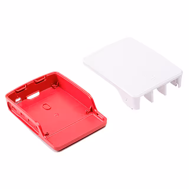 RASPBERRY PI 4 CASE RED/WHITE Raspberry Pi  Anexos de la placa de desarrollo de evaluación